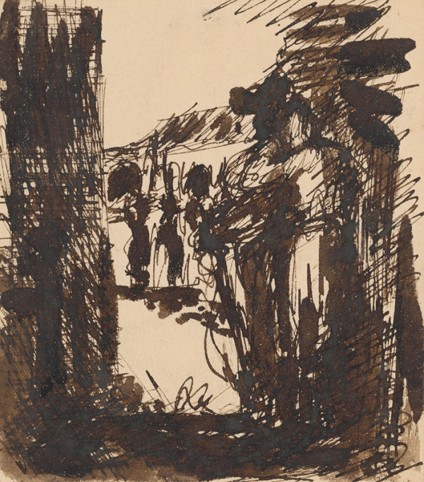 Ján Želibský – Study for the Painting Farewell 