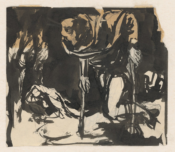 Ján Novák – Study of a Cripple Walking with Two Crutches 