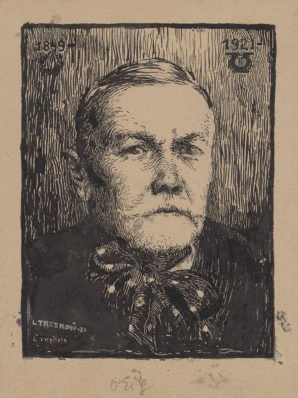 Ladislav Treskoň – Portrait Study of P. O. Hviezdoslav 