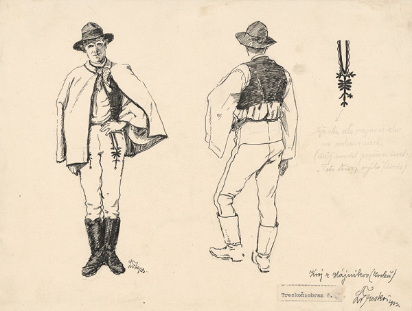 Ladislav Treskoň – Study of a Folk Costume from Hájnikov 
