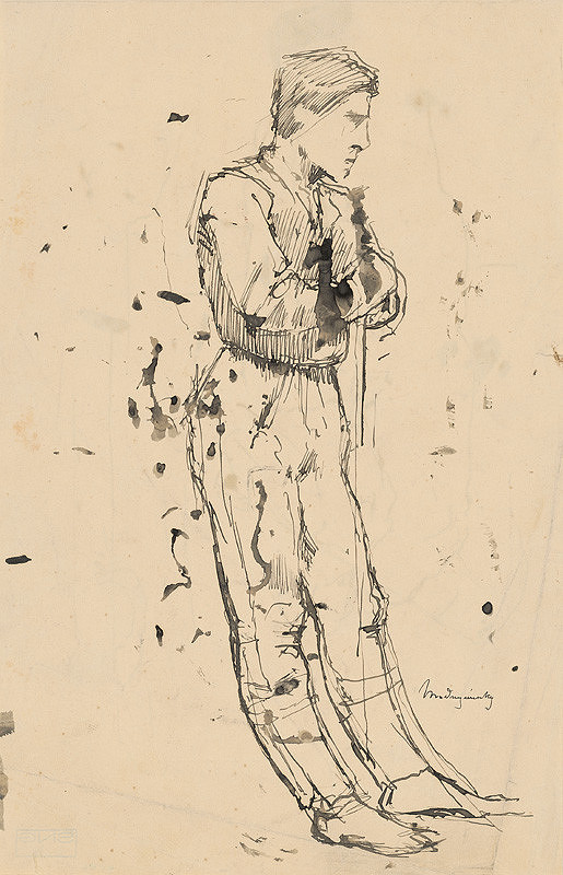 Ladislav Mednyánszky – Štúdia opierajúceho  sa muža 