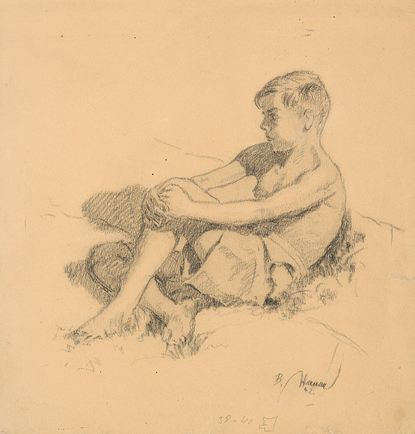 Bohumil Hanák – Study of a Seated Boy 