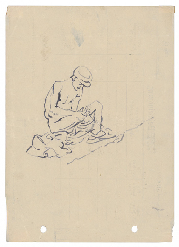 Jozef Fedora – Muž držiaci si boľavé koleno 