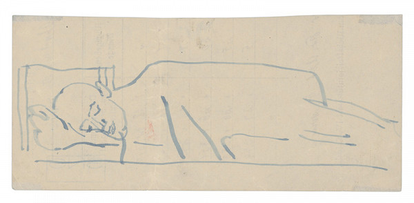 Jozef Fedora – Náčrt stojaceho muža v koncentráku 