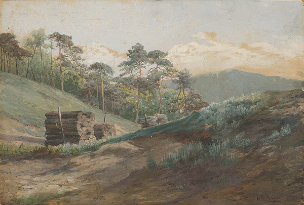 Ľudovít Čordák – Lesné údolie so siahovnicami 