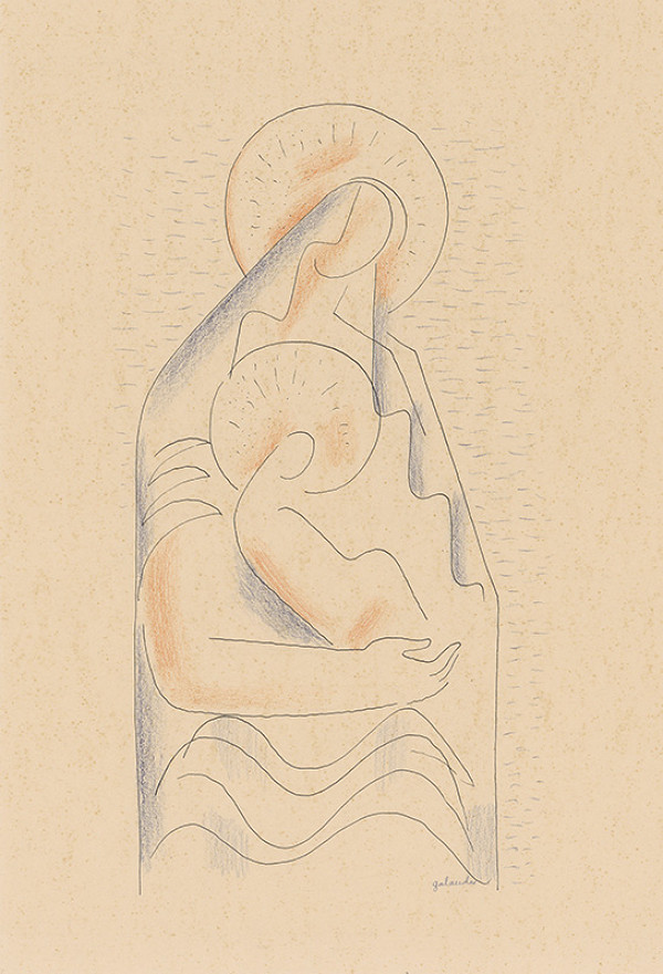 Mikuláš Galanda – Madonna and Child in her Lap 
