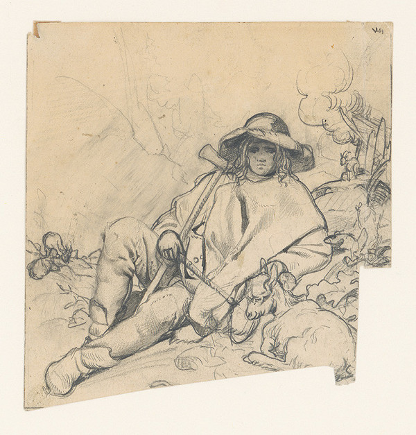 František Zvěřina – Odpočívajúci mladý pastier 