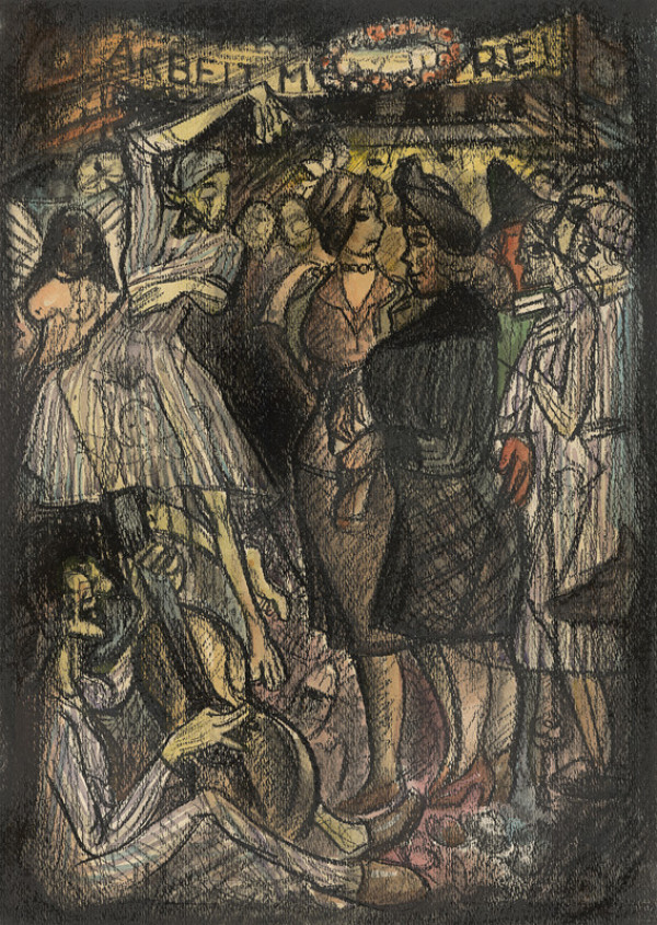 Imrich Weiner-Kráľ – Pred sprostredkovateľňou práce 