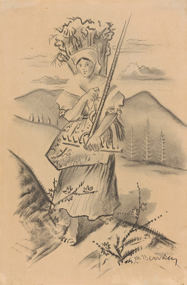 Martin Benka – Žena s povrieslami 