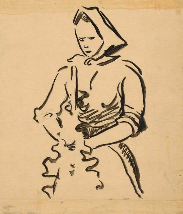 Štefan Polkoráb – Woman Tying Up a Tree - Vine 