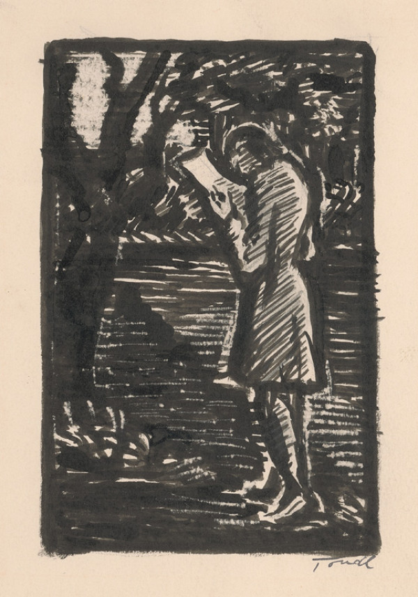 Karel Tondl – Čítajúci muž v parku 