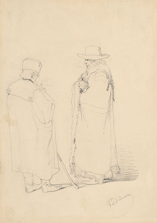 Friedrich Carl von Scheidlin – Villagers in Short Sheepskin Coats 