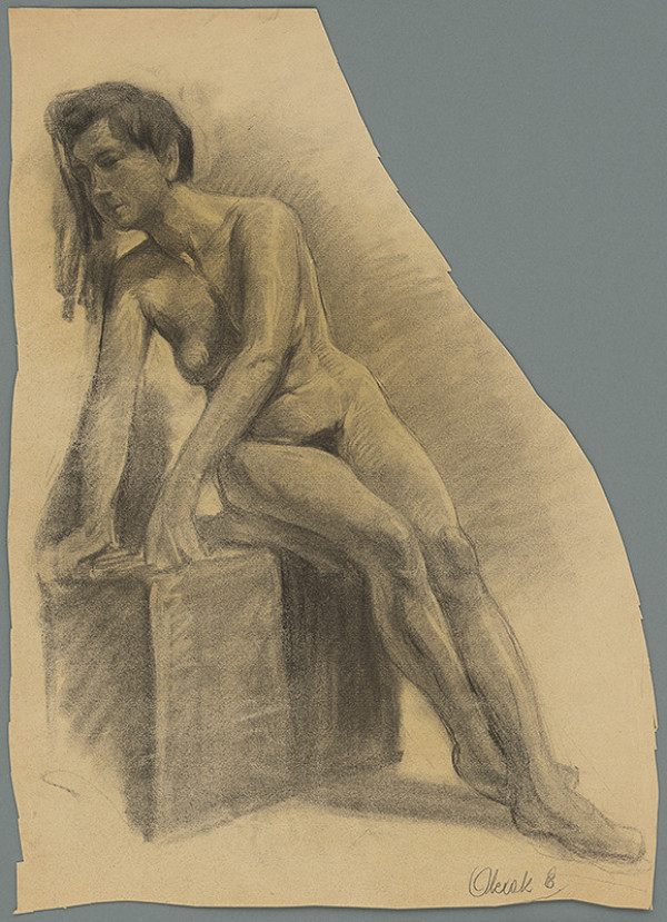 Emil Alexay-Olexák – Study of a Standing Woman 