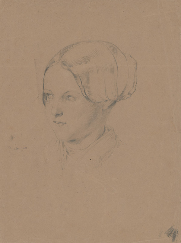 Friedrich Carl von Scheidlin – Štúdia dievčenskej hlavy 