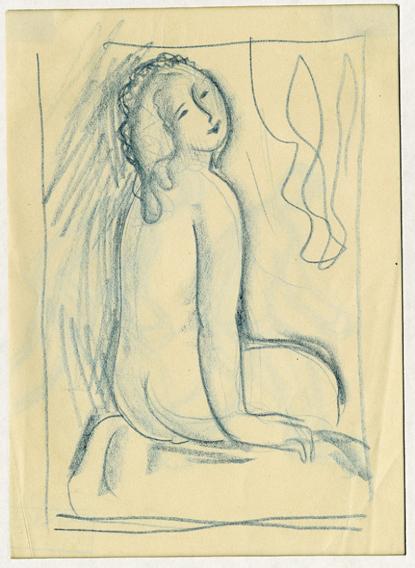 Mikuláš Galanda – Sediaci ženský akt 