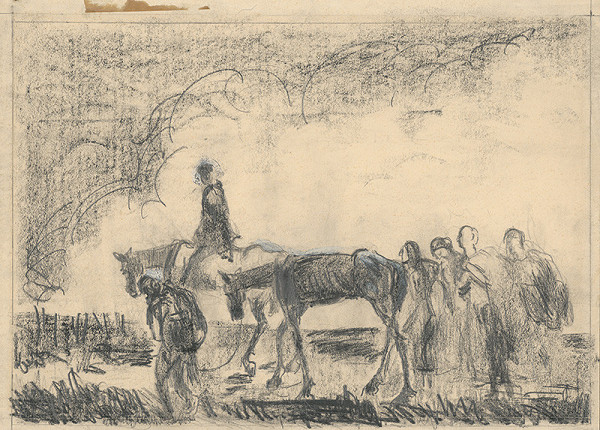 Cyprián Majerník – Štúdia k litografii Utečenci 