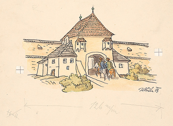 Jan Hála – Vchod do zámku 