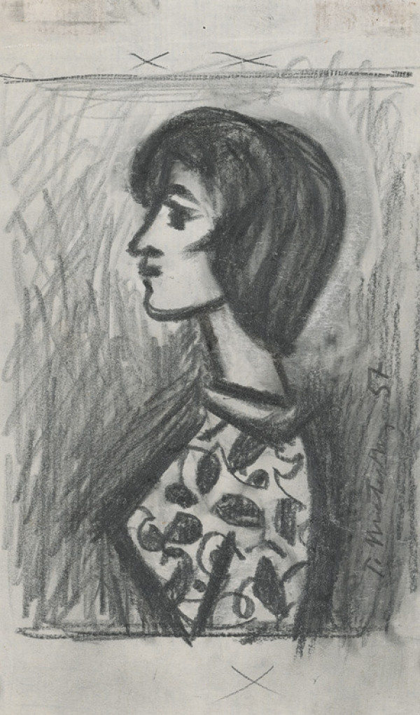 Peter Matejka – Štúdia hlavy mladej ženy 