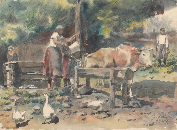 Ján Slosiarik – Pri studni 