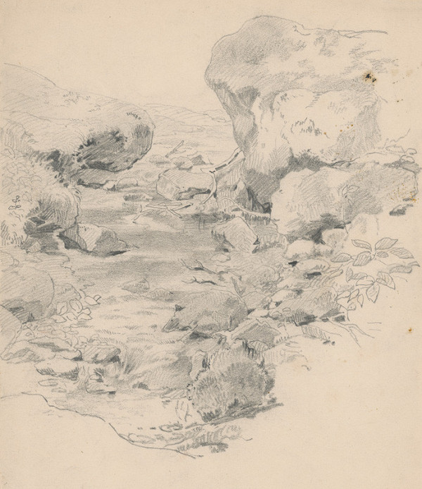 Friedrich Carl von Scheidlin – Stream Flowing from under the Rocks 