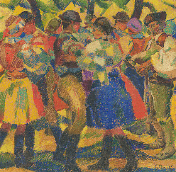 Gustáv Mallý – Study for the Painting Wedding I.  