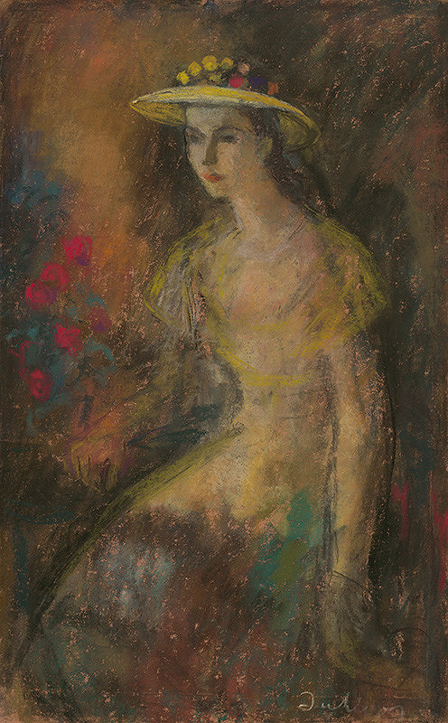 Janko Alexy – Sediace dievča v letných šatách 