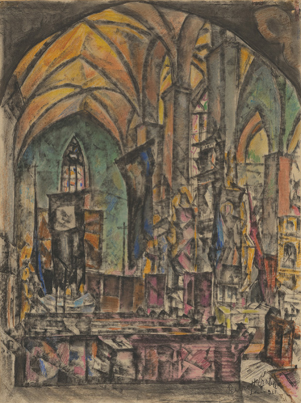 Vilmos Perlrott-Csaba – Interiér Levočského kostola 