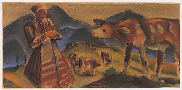 Martin Benka – Shepherdess from Heľpa 