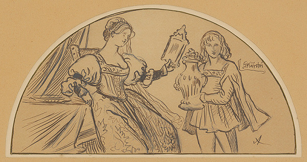 Mikoláš Aleš – Alegória sklárstva 