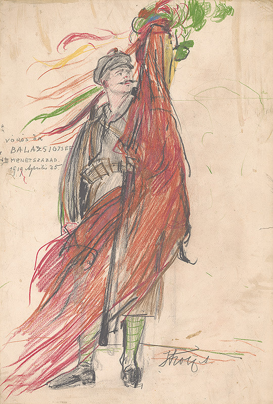 Alojz Štróbl – Portrait of Jozef Baláž as Communard 