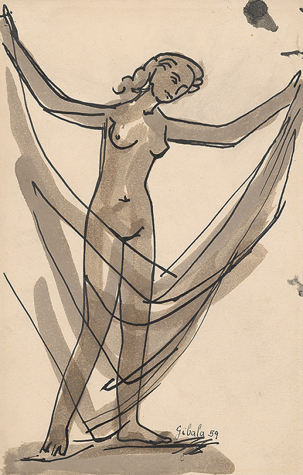 František Gibala – Žena s drapériou 