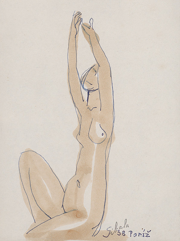 František Gibala – Sediaca žena 