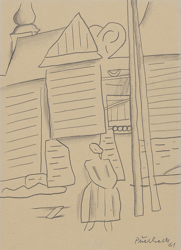 Ever Púček – Woman from behind the Cottage 