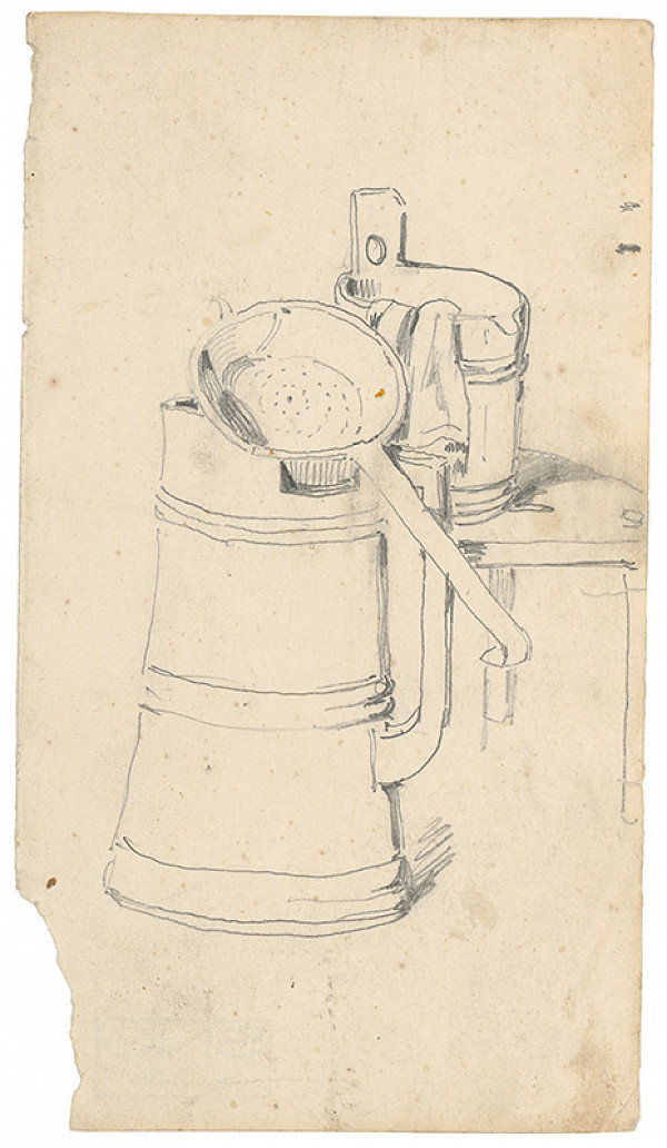 Friedrich Carl von Scheidlin – Štúdia maselnice s varechou a žochtárom 