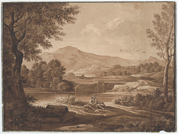 Stredoeurópsky maliar okolo 1801 – Landscape with Ruins and Figural Staffage 
