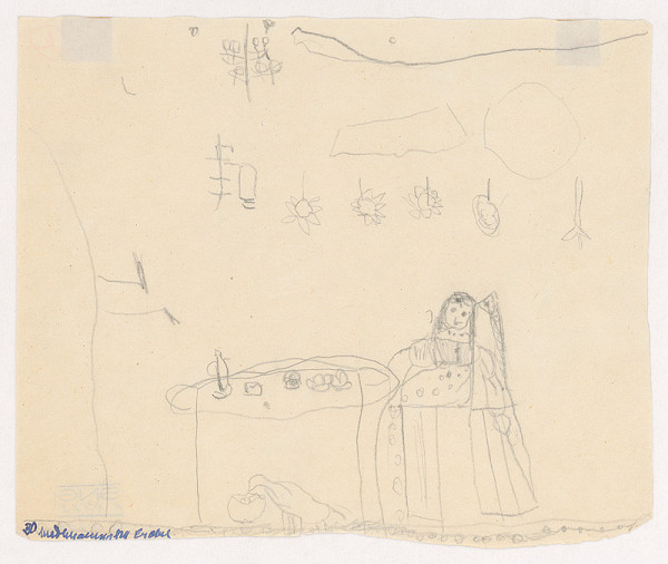 Ladislav Mednyánszky – Girl in Crinoline at the Table 