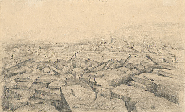 Ladislav Mednyánszky – Ľadové kryhy na rieke Poprad 