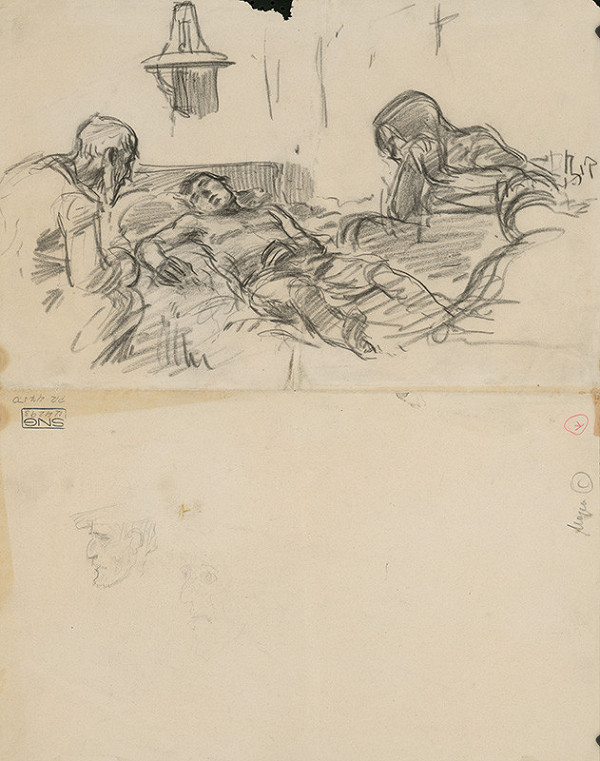 Ladislav Mednyánszky – Rodičia pri umierajúcom mládencovi 