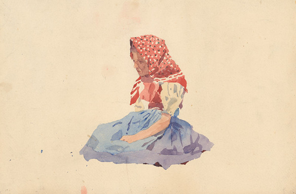 Gustáv Mallý – Seated Girl 