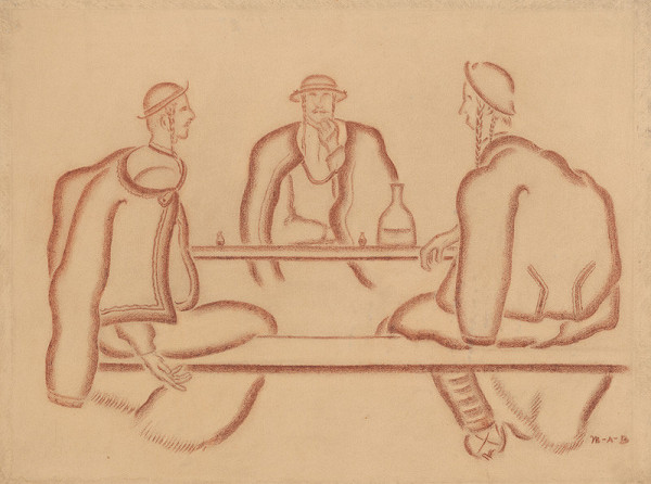 Miloš Alexander Bazovský – Meeting  - Study for the Painting  