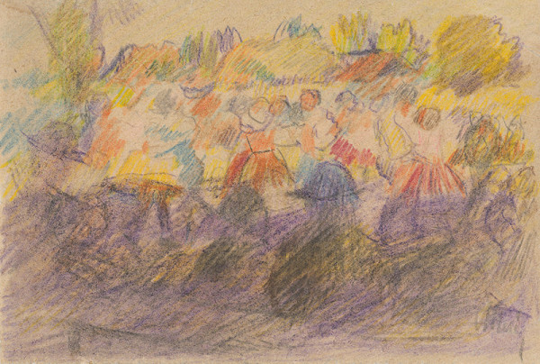 Gustáv Mallý – Study for the Painting Slovak Wedding 