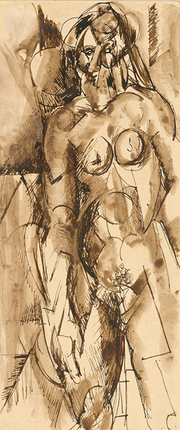 Ján Mudroch – Stojaci ženský akt II. 