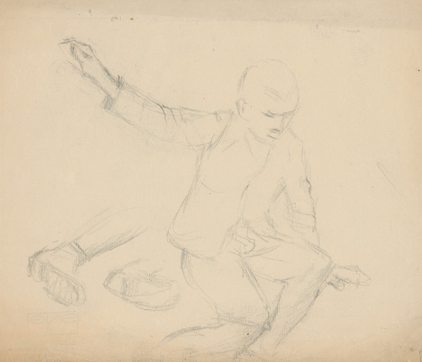 Gustáv Mallý – Štúdia chlapca v pohybe 