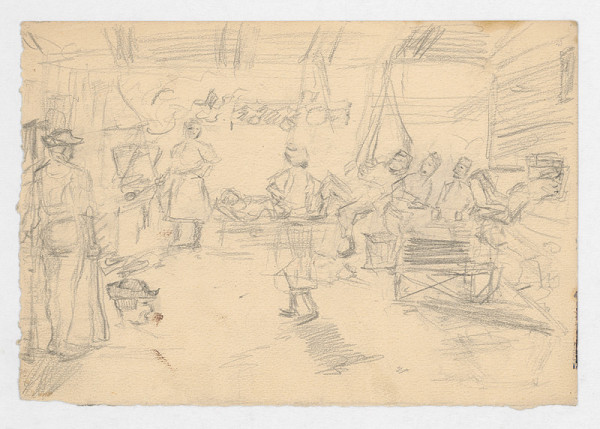 Gustáv Mallý – Study of a Robbery Scene in a Cottage 