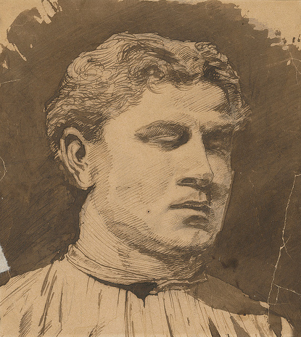 Ladislav Mednyánszky – Štúdia hlavy mládenca 