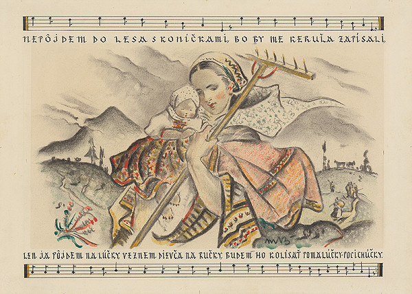 Martin Benka – Nepôjdem do lesa s koníčkami... Ilustrácia k slov.uspávanke - VI. 