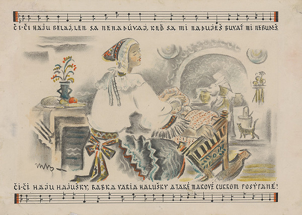 Martin Benka – Či-či haju, belaj... Ilustrácia k slov.uspávanke - VII. 