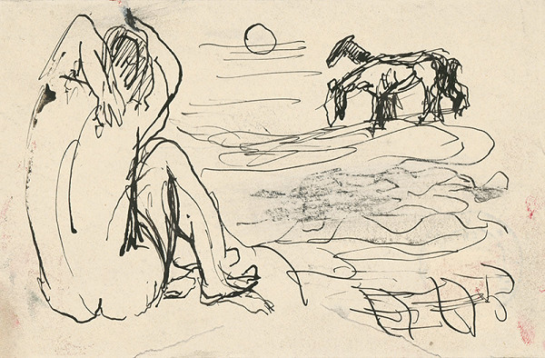 Ján Mudroch – Girl and Horses 