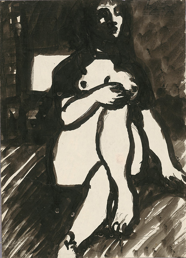 Ján Mudroch – Sediaci ženský akt 