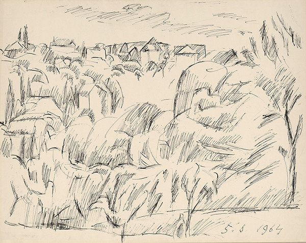 Ernest Zmeták – Pohľad na Červený Kríž 